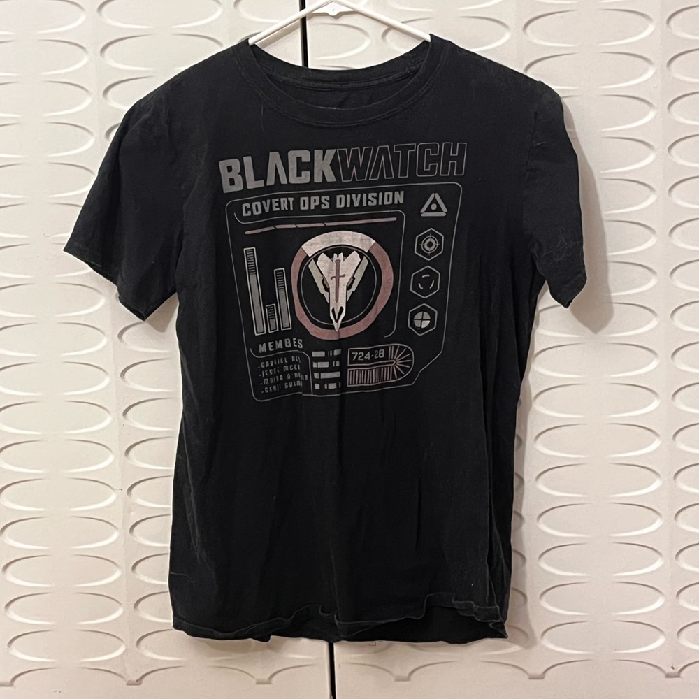Funko Pop Overwatch Blackwatch Covert Ops Division Video Game T-Shirt, Size M
